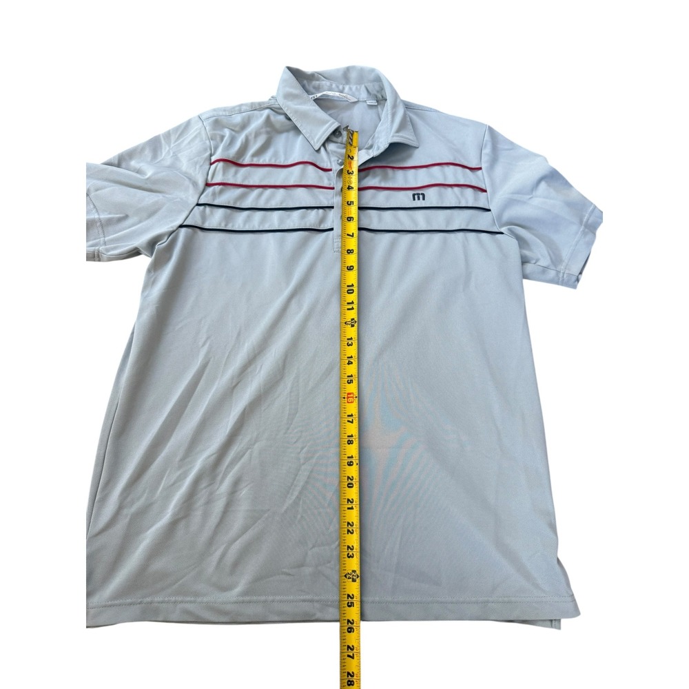 Travis Mathew Men's Gray Golf Polo Shirt Cascata Logo Size L - Picture 4 of 6